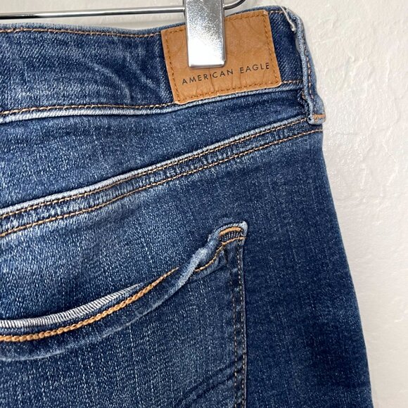 American Eagle Stretch Dark Kickboot Bootcut Jeans Size 18 Long #62 - Picture 8 of 9
